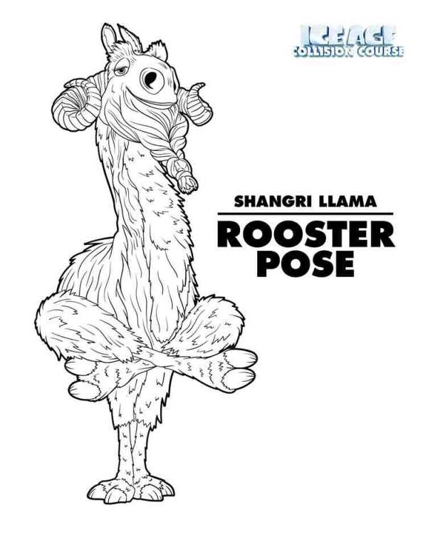 Print shangri llama kleurplaat